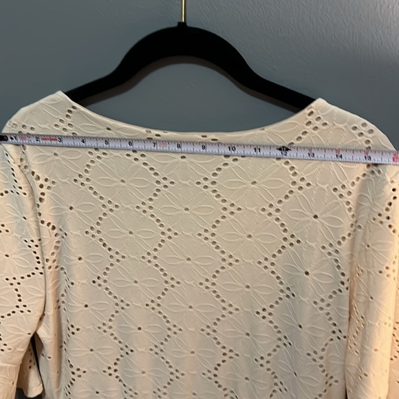 Ivory Eyelet Dress Boho Style Size Large - Picture 4 of 8